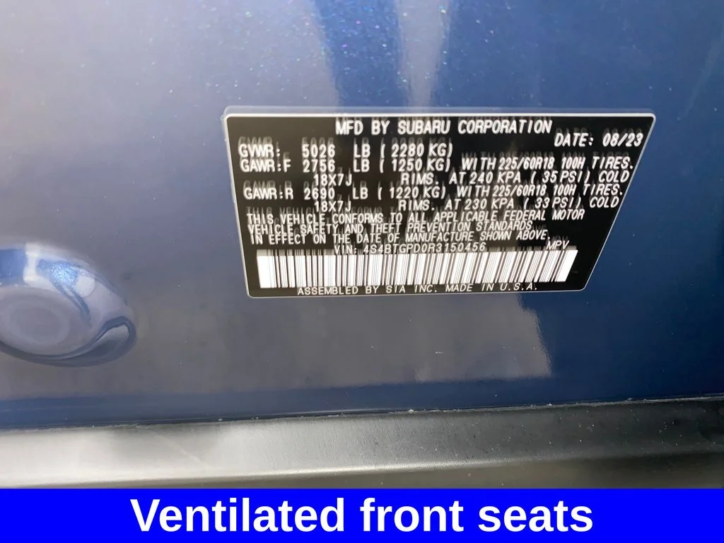 Certified Used 2024 Blue Subaru Touring XT image 32