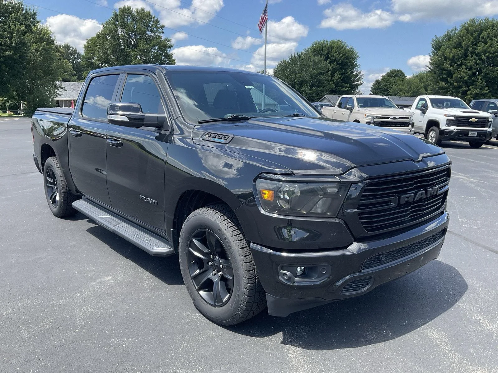 Used 2021 Diamond Black Crystal Pearlcoat Ram Big Horn image 3