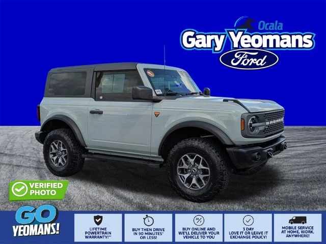 Certified Used 2023 Cactus Green / Gray Ford Badlands image 1
