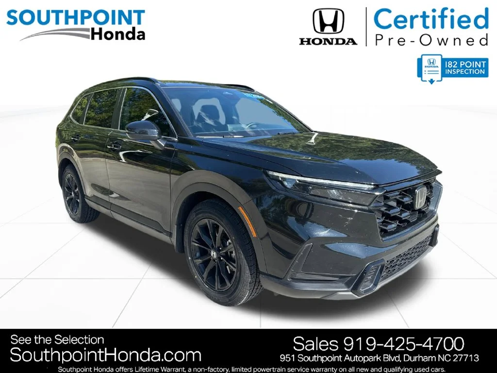Certified Used 2025 Crystal Black Pearl Honda HYBRID 2WD SPORT image 1