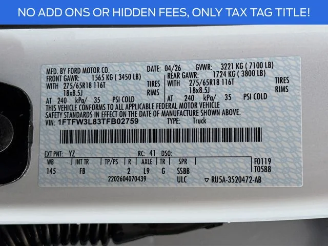 New 2026 Oxford White Ford XLT image 32
