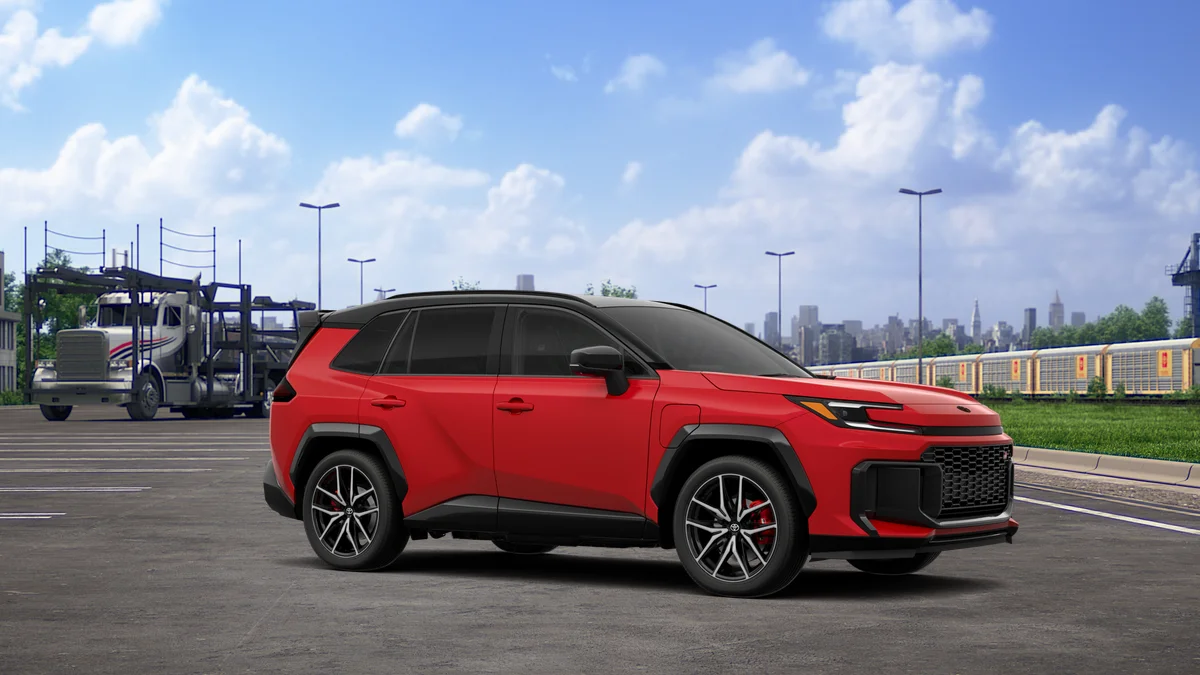 New 2026 Supersonic Red with Midnight Black Metallic roof Toyota GR SPORT image 14