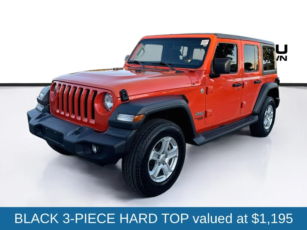 Used 2018 Orange Jeep Unlimited Sport S image 3