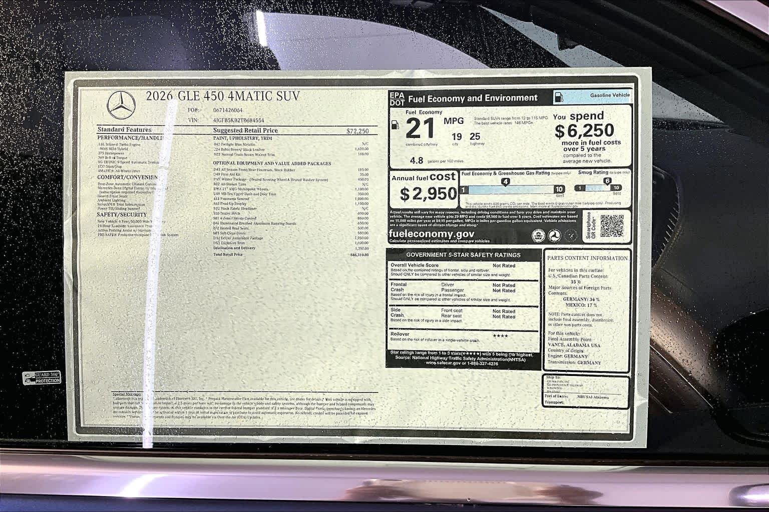 New 2026 Twilight Blue Metallic Mercedes-Benz GLE 450 image 18