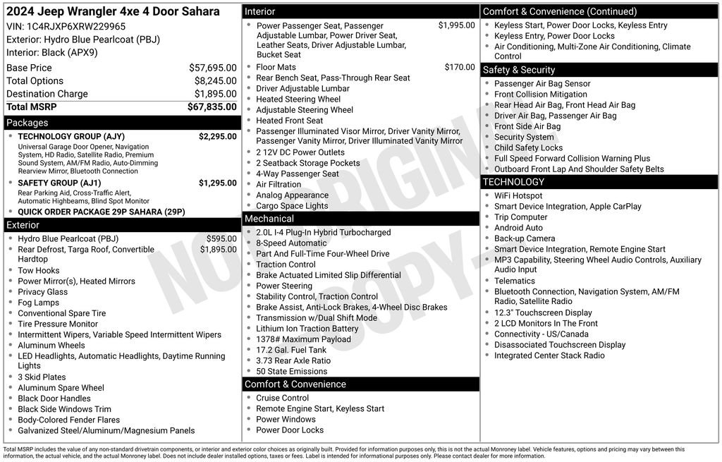 Used 2024 Blue Jeep Sahara 4xe image 21