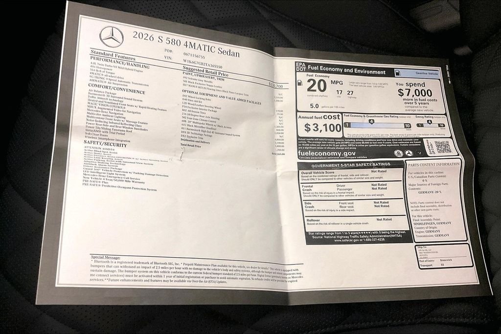 New 2026 Selenite Grey Metallic Mercedes-Benz S 580 image 14
