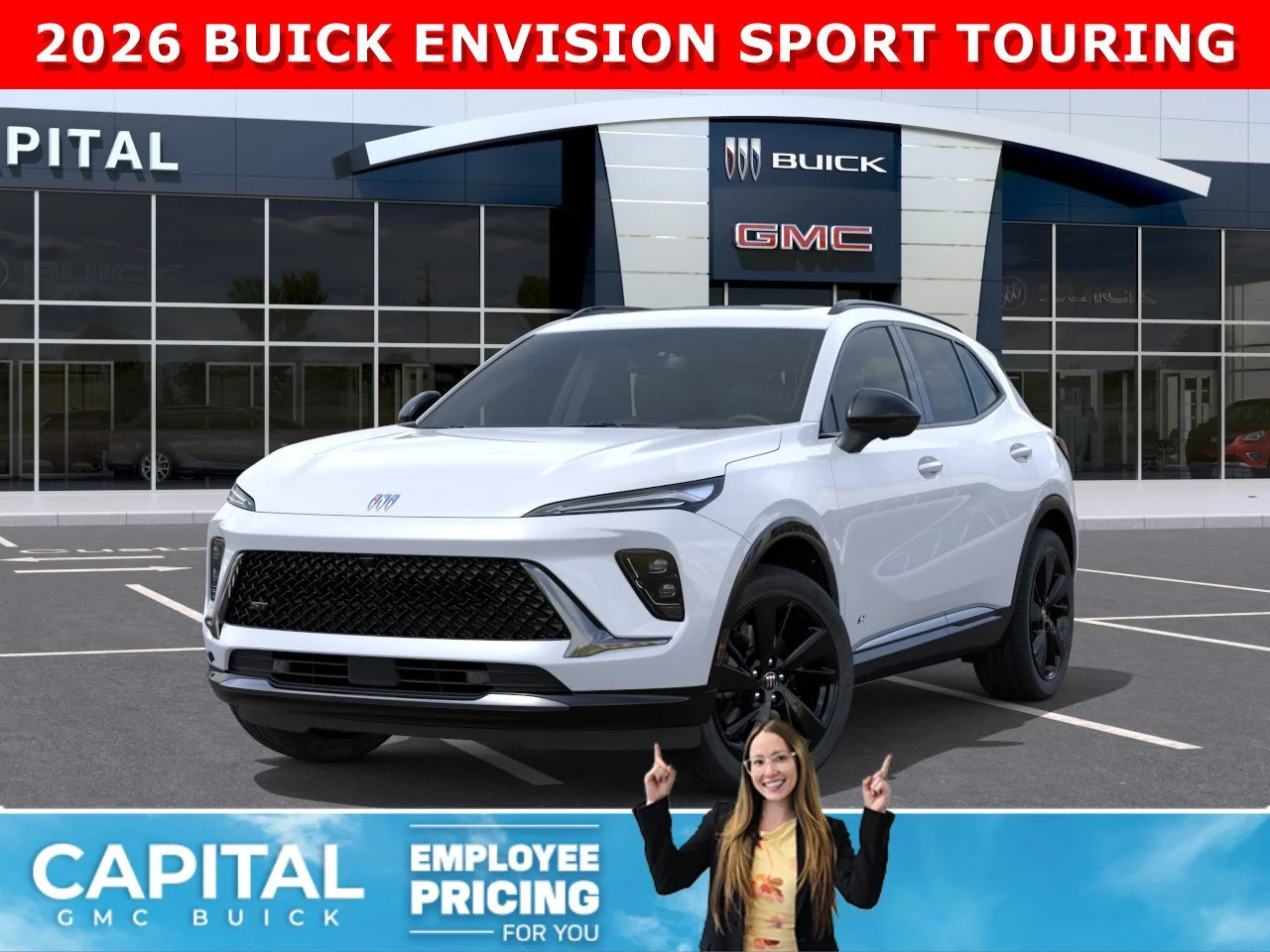 New 2026 IRIDESCENT WHITE TRICOAT Buick Sport Touring image 1