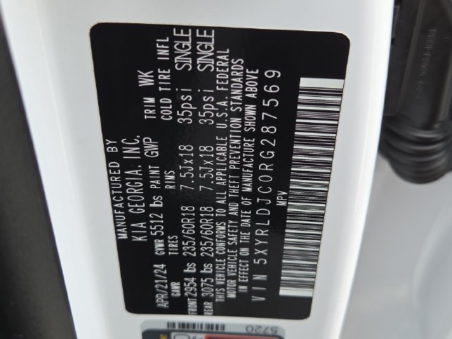 Used 2024 White Pearl Kia S image 8