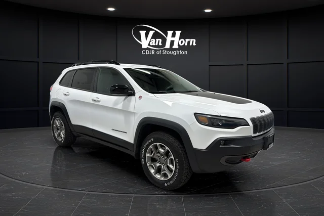 Used 2022 Bright White Clearcoat Jeep Trailhawk image 1