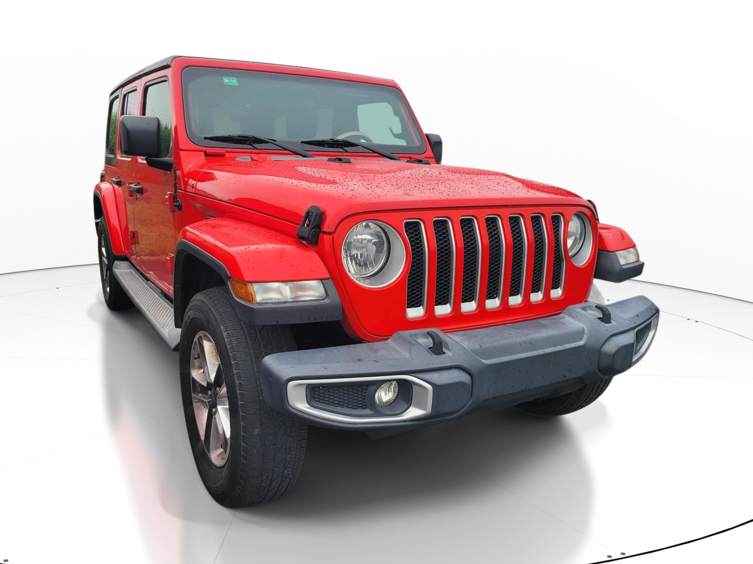Used 2019 Firecracker Red Clearcoat Jeep Sahara image 1