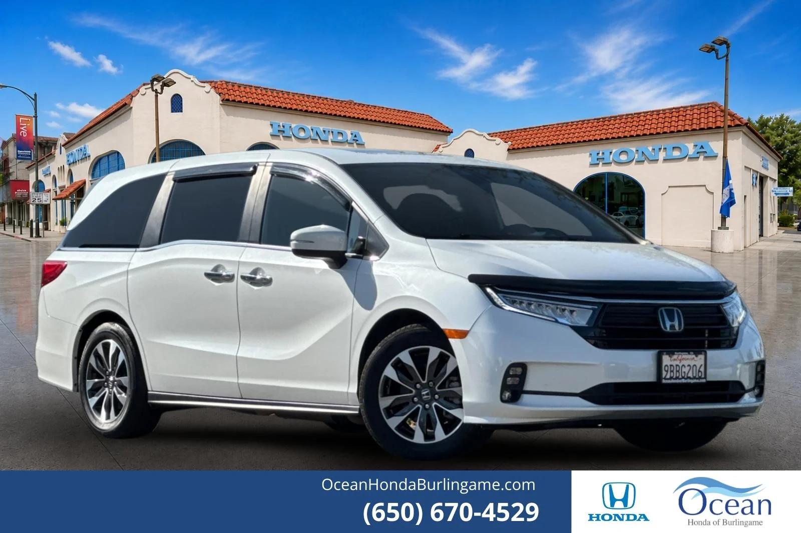 Certified Used 2022 Platinum White Pearl Honda EX-L image 1