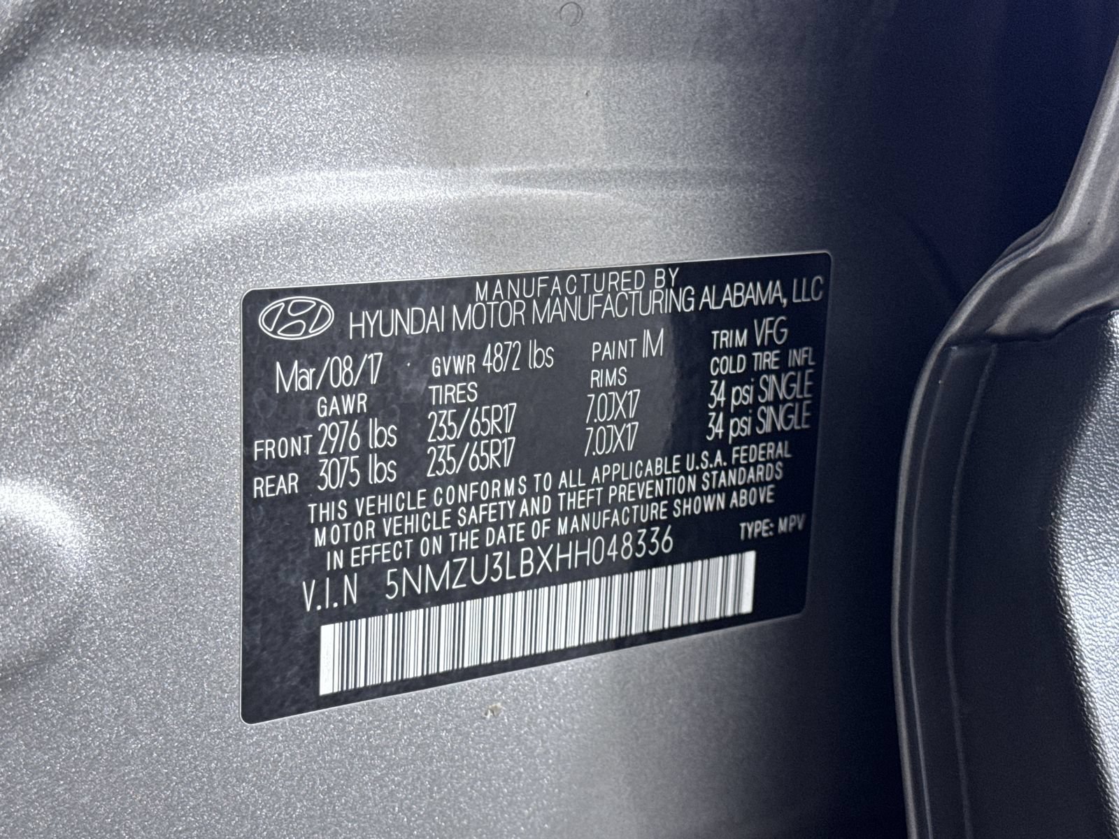 Used 2017 Mineral Gray Hyundai 2.4L image 11
