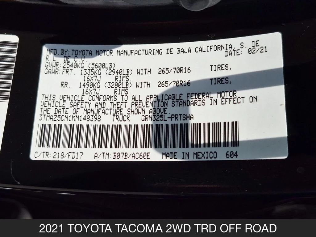 Used 2021 Black Toyota TRD Off-Road image 24