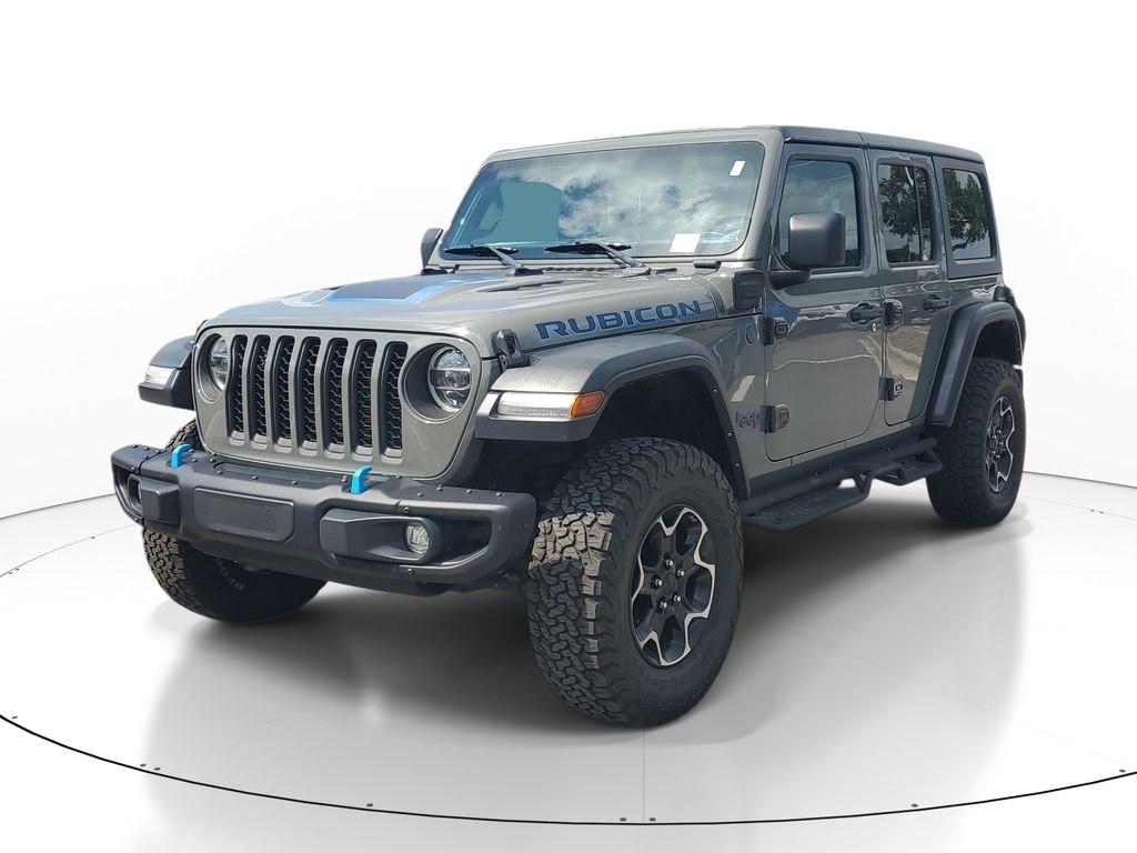 Used 2021 Gray Jeep Unlimited Rubicon 4xe image 3