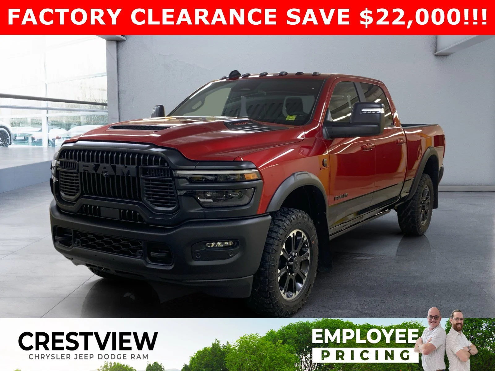 New 2026 MOLTEN RED PEARL Ram Rebel image 1