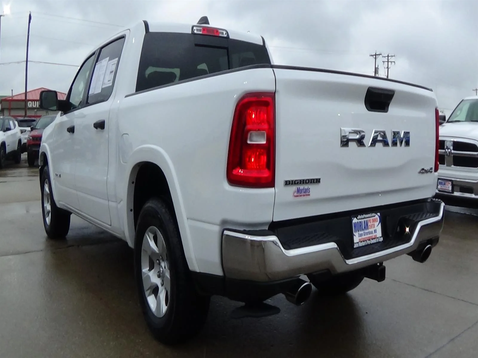 Used 2025 Bright White Clear Coat (pw7) RAM Big Horn image 8