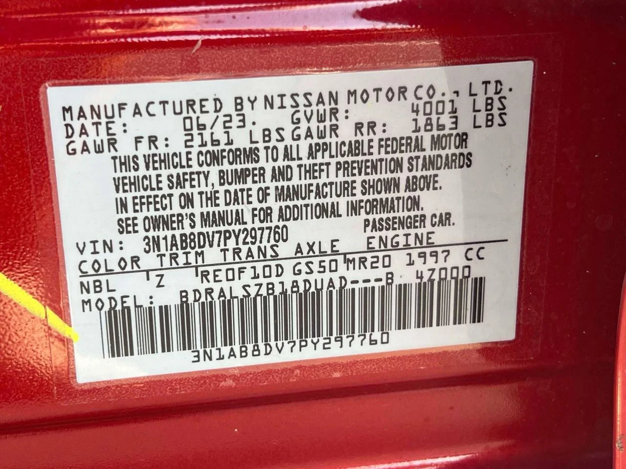 Used 2023 Scarlet Ember Tintcoat Nissan SR Xtronic CVT image 21