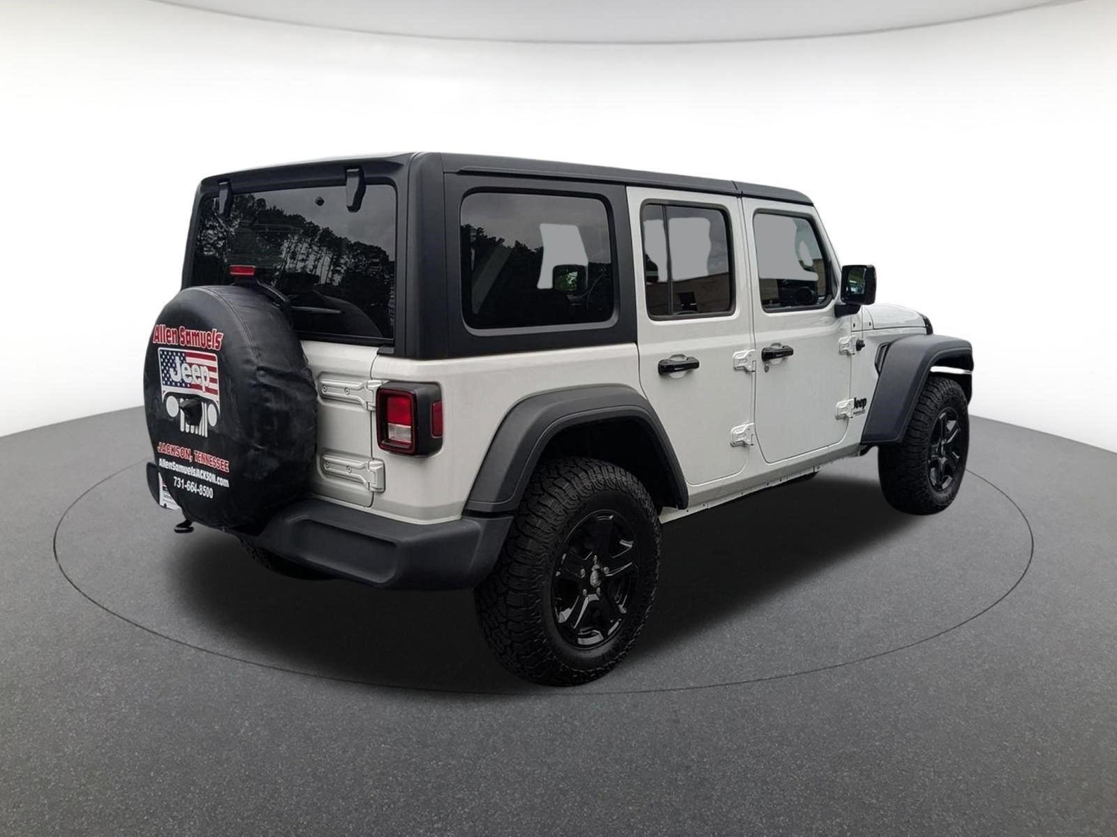 Used 2022 Bright White Clearcoat Jeep Unlimited Sport S image 4
