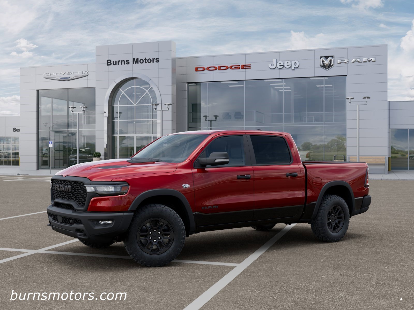 New 2026 Molten Red Pearl-Coat Exterior Paint RAM Rebel image 2