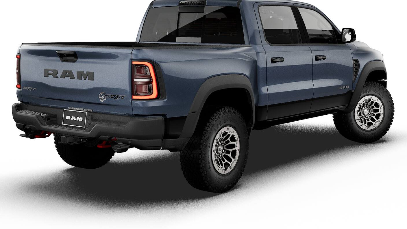 New 2027 Forged Blue Metallic Exterior Paint RAM TRX image 2