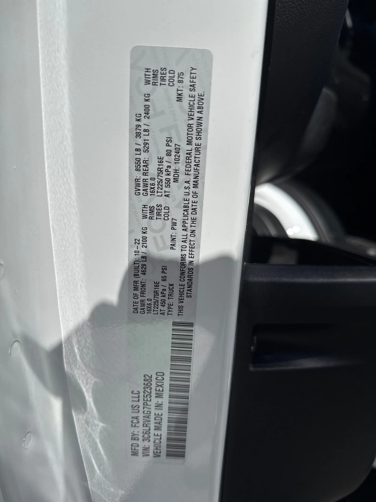 Used 2023 Bright White Clearcoat Ram Low Roof WB image 13