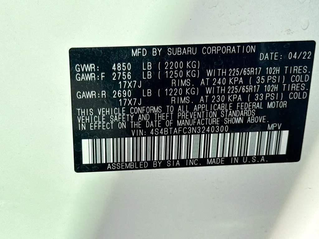Used 2022 White Subaru Premium image 42