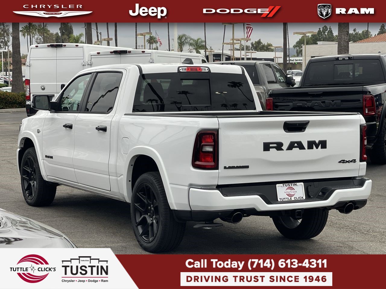New 2026 Bright White Clear-Coat Exterior Paint RAM Laramie image 4