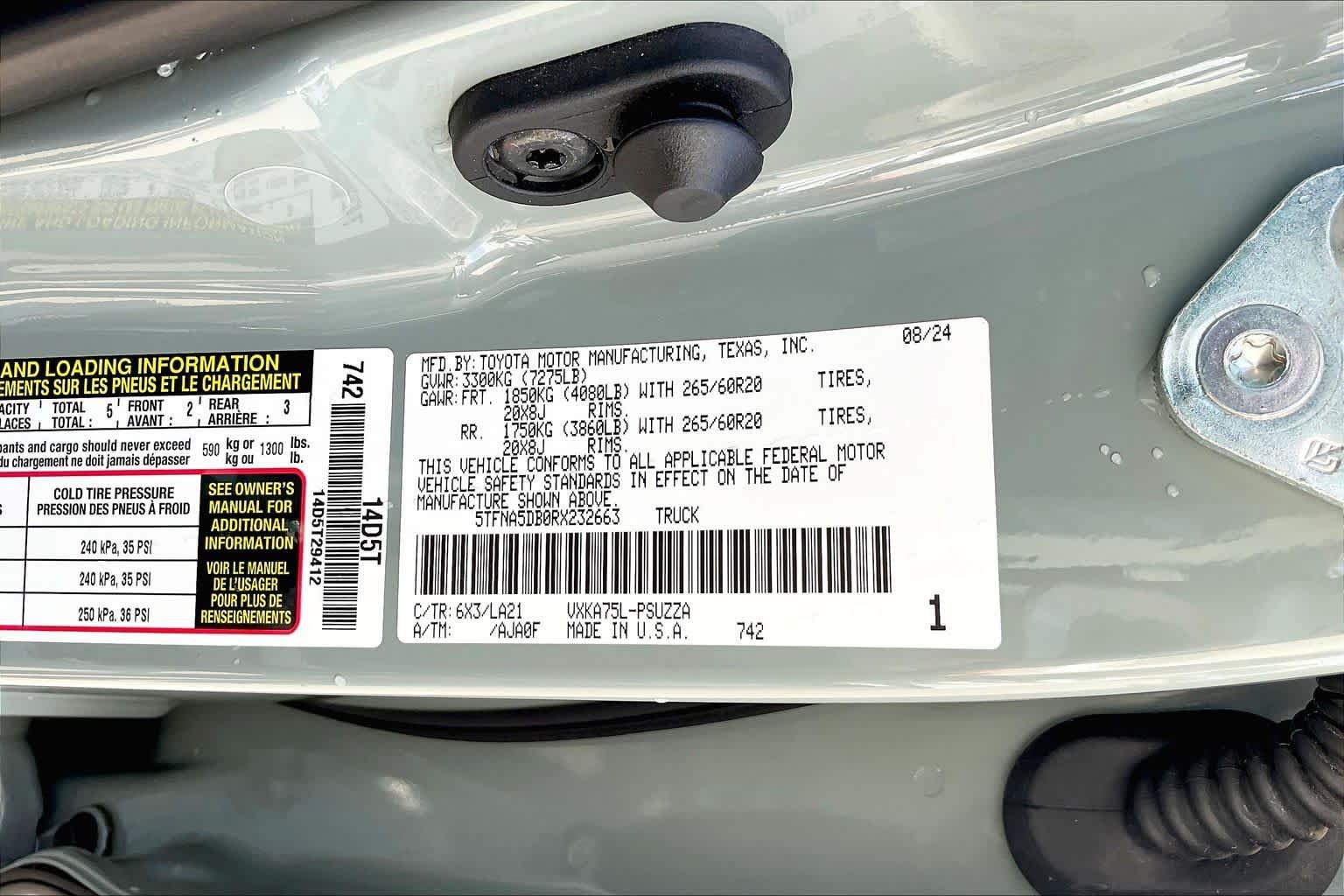 Used 2024 Lunar Rock Toyota Platinum image 35
