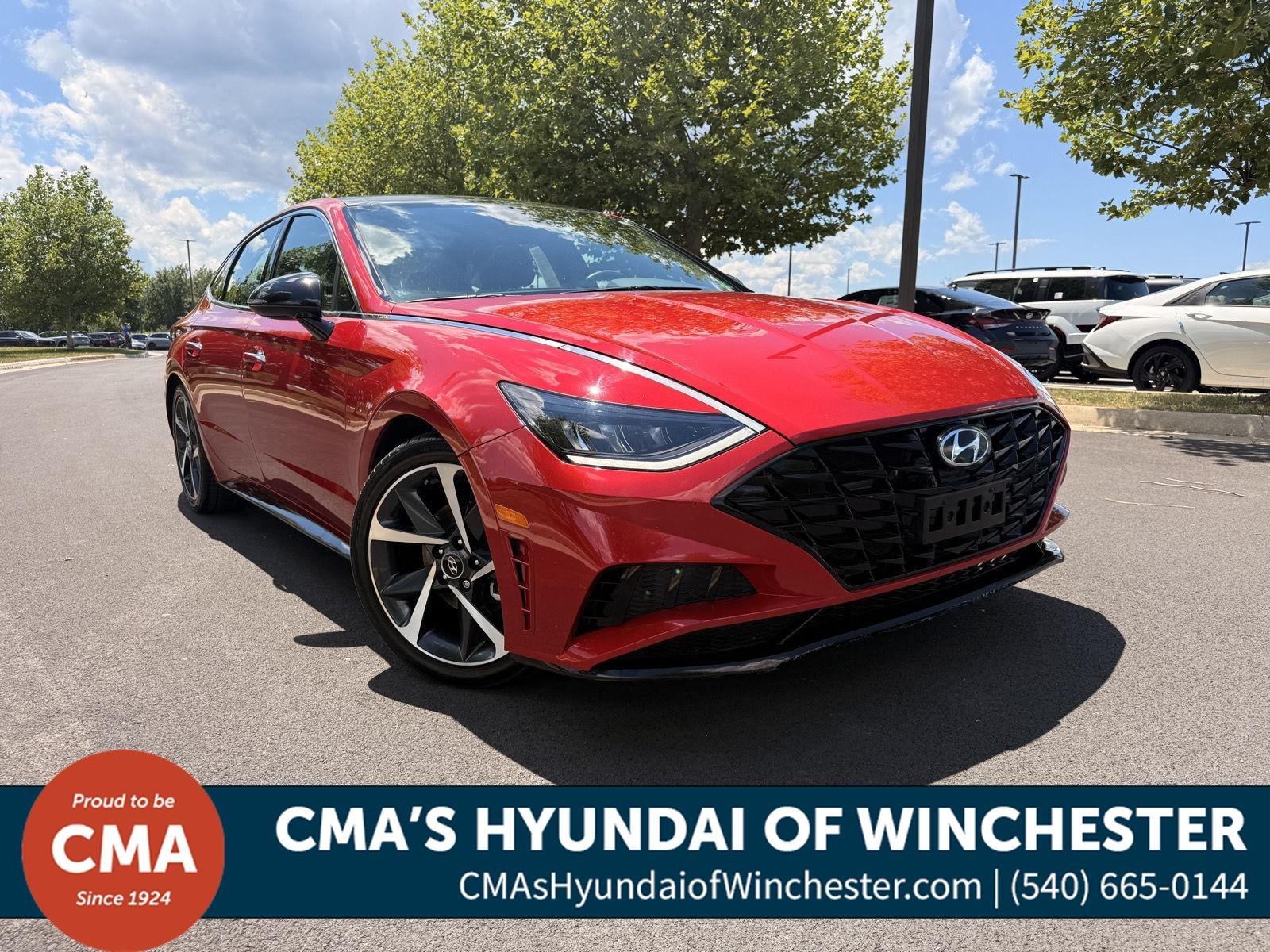 Used 2021 Calypso Red Hyundai SEL Plus image 1