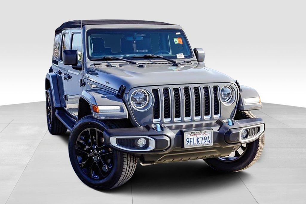 Used 2023 Gray Clearcoat Jeep Sahara 4xe image 2