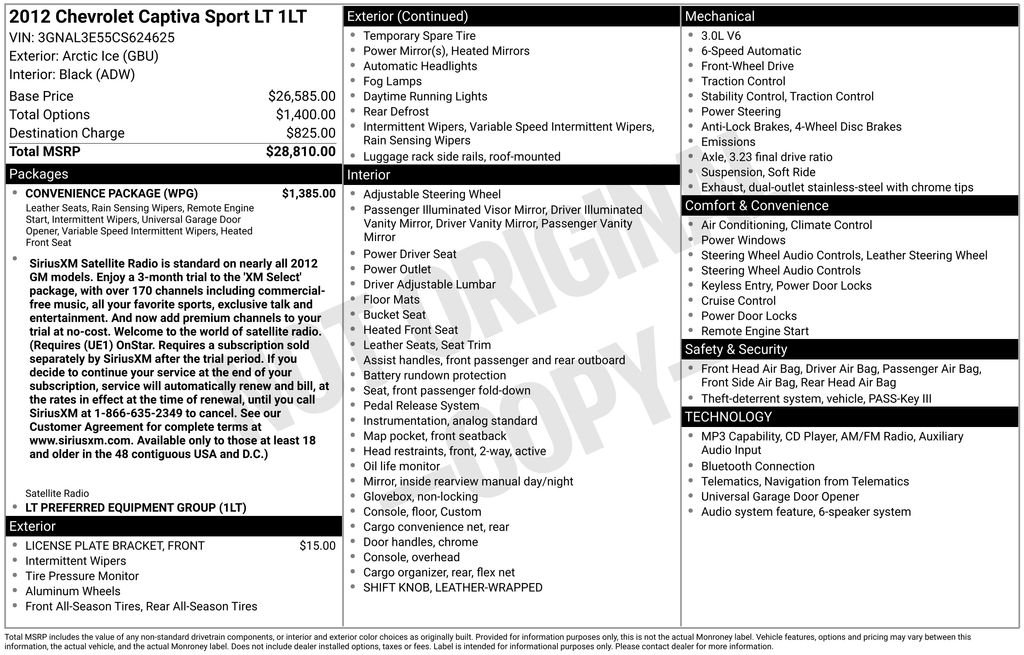 Used 2012 White Chevrolet LT image 3