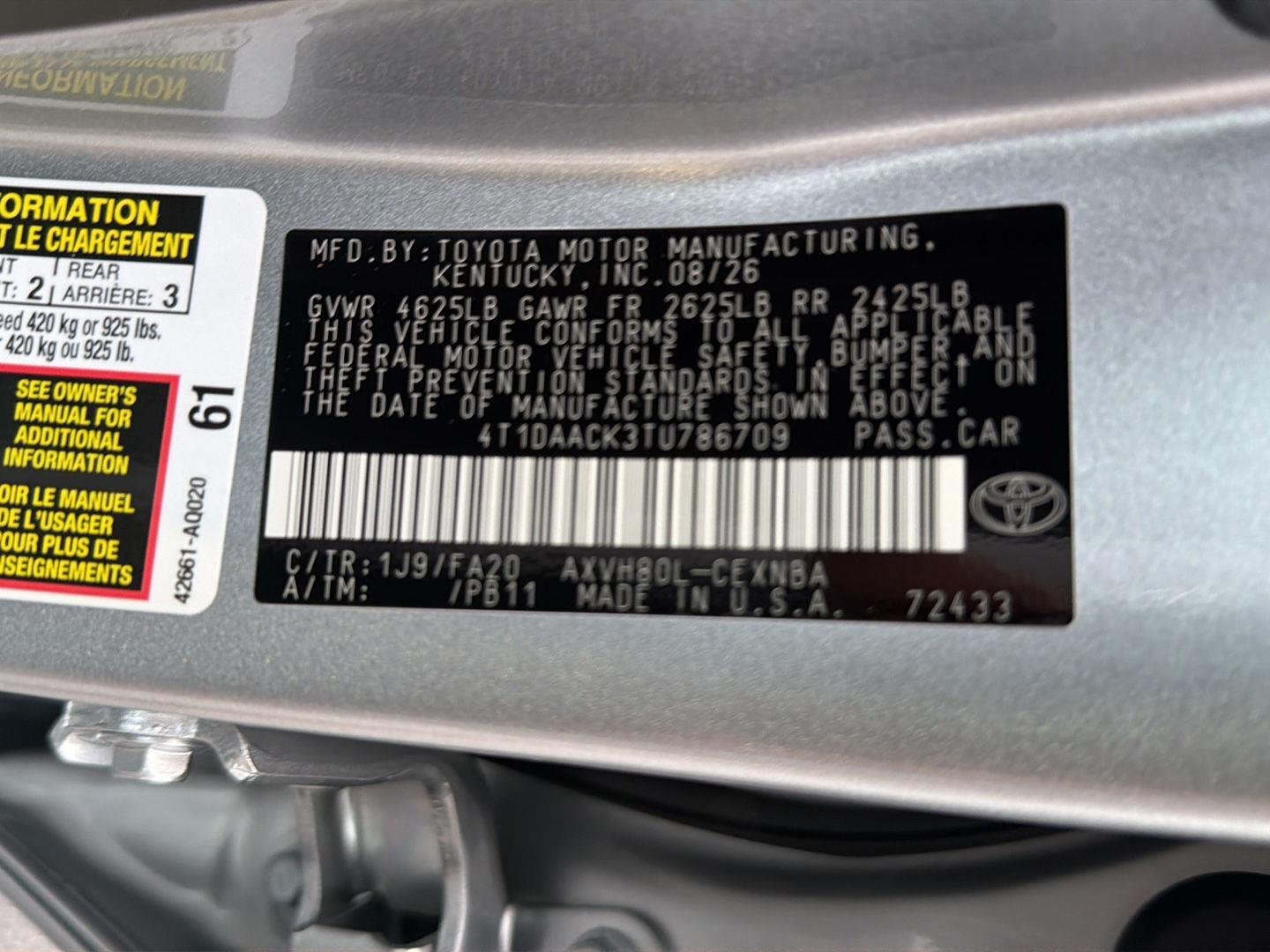 New 2026 Celestial Silver Metallic Toyota LE image 34