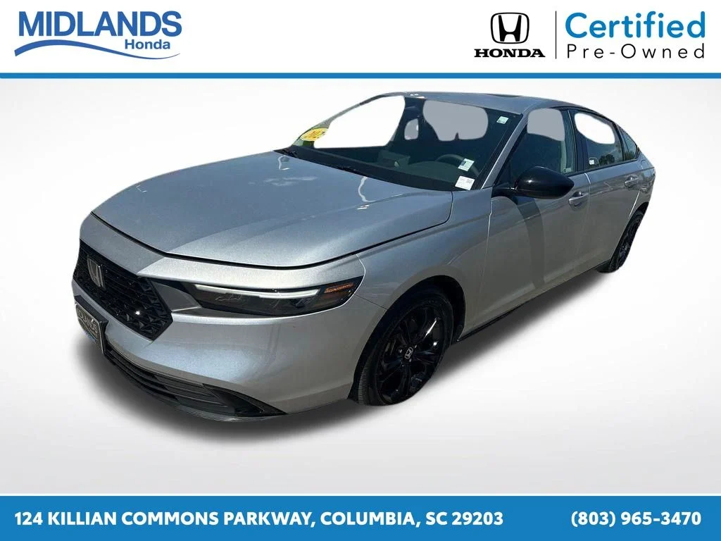 Certified Used 2025 Solar Silver Metallic Honda SE image 3