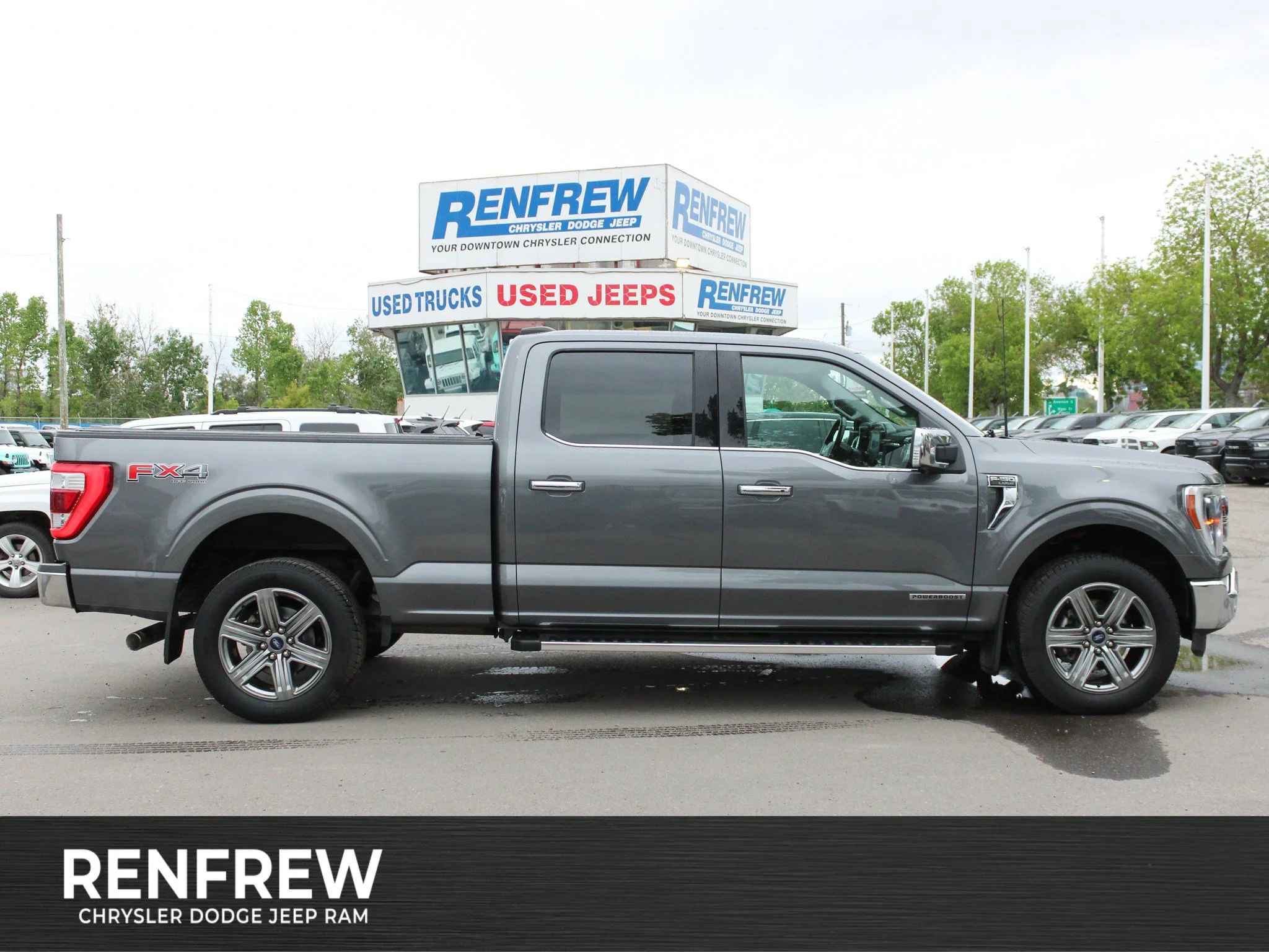 Used 2022 Grey Ford LARIAT * Hybrid V6 | 3M PPF | Remote Start | Adaptive Cruise | Tonneau Cover | Apple CarPlay image 1