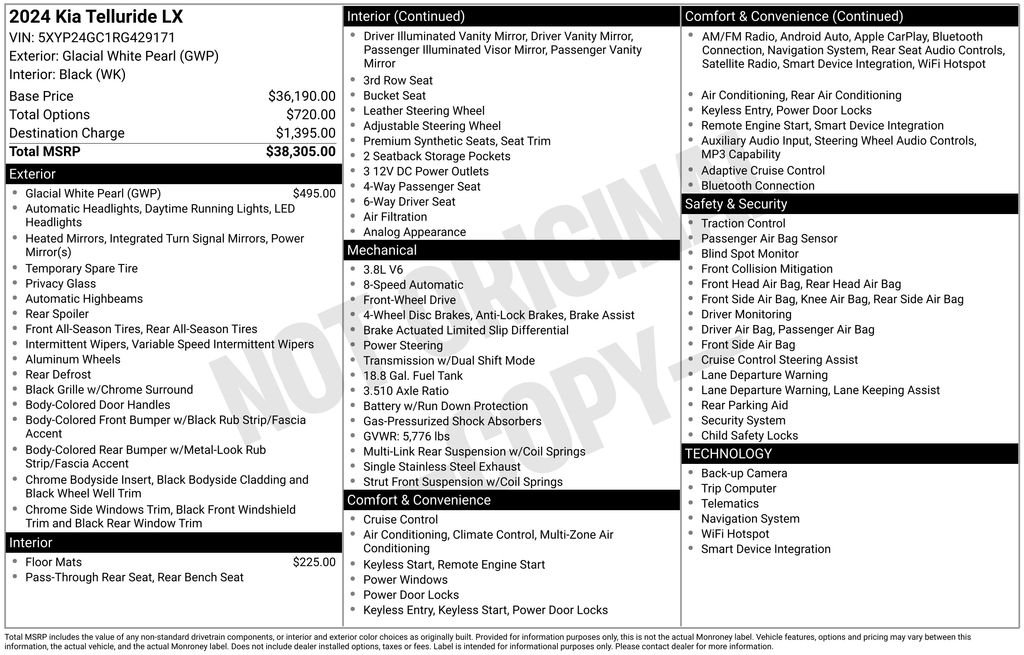 Used 2024 White Kia LX image 2