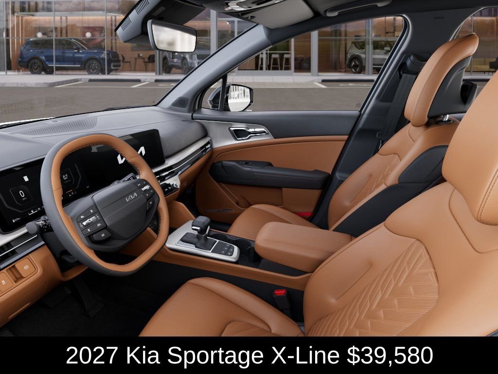 New 2027 Glacial White Pearl / Black Ro Kia X-Line image 17