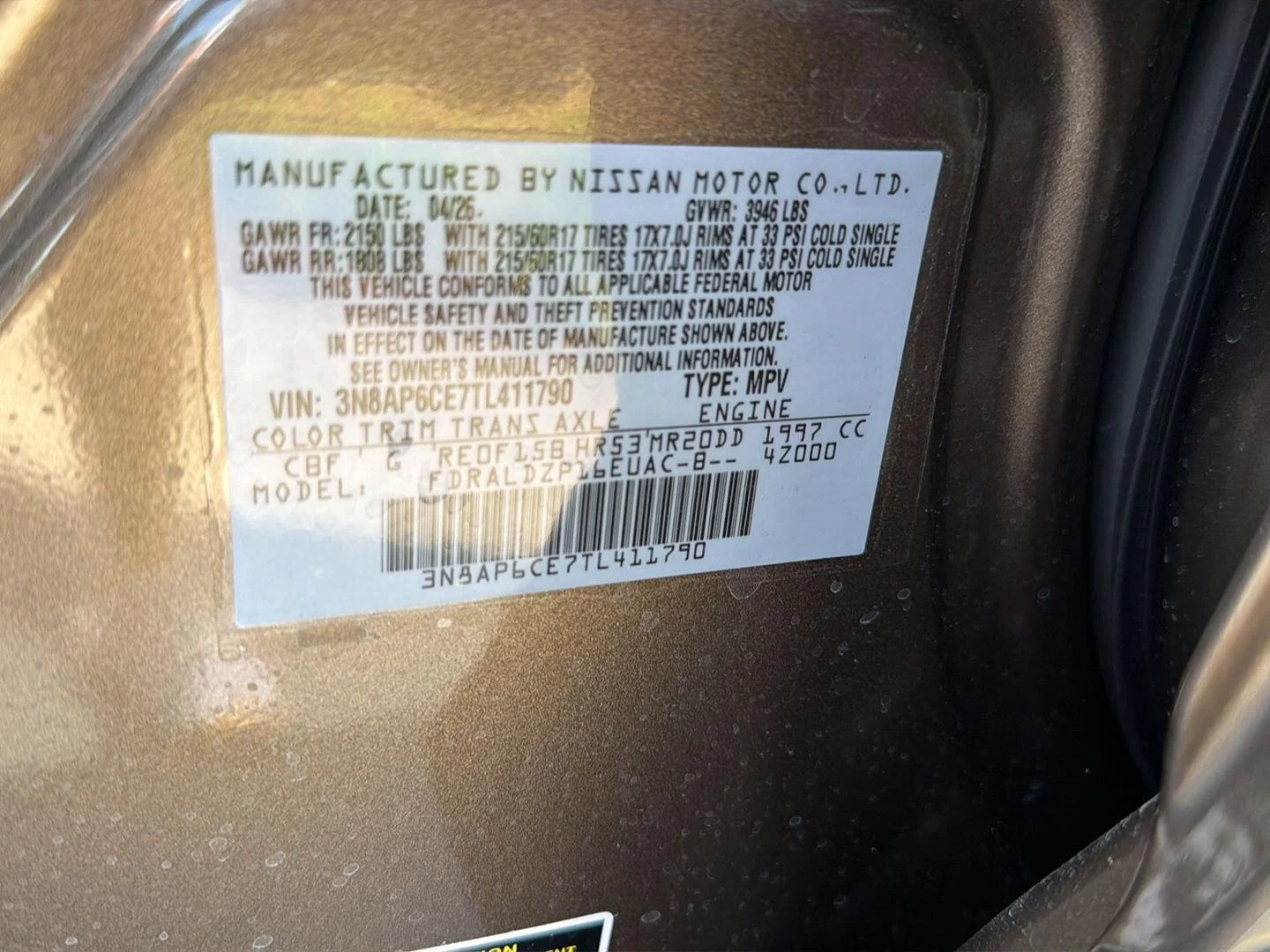 New 2026 Canyon Bronze Metallic Nissan SV image 35