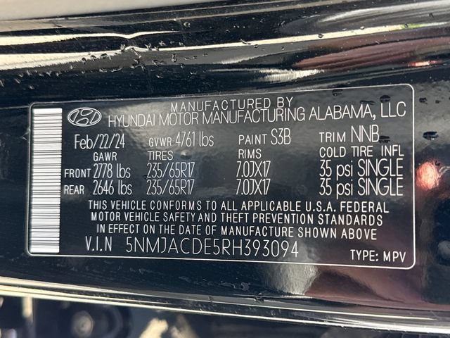 Used 2024 Black Pearl Hyundai SE image 17