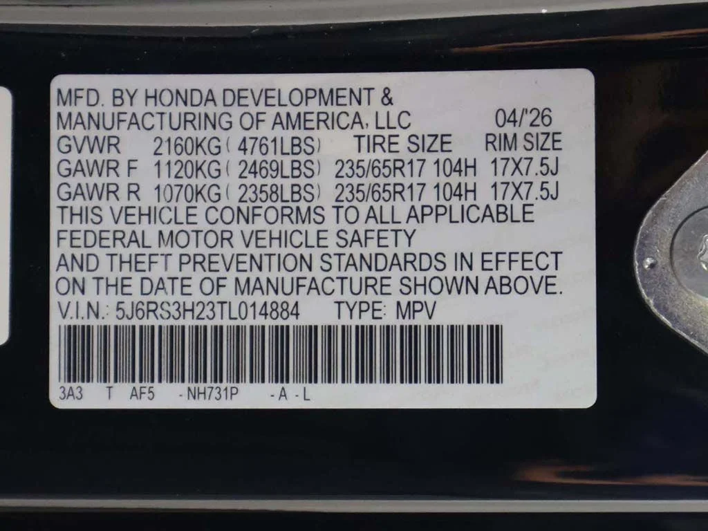 Certified Used 2026 Crystal Black Pearl Honda LX image 49