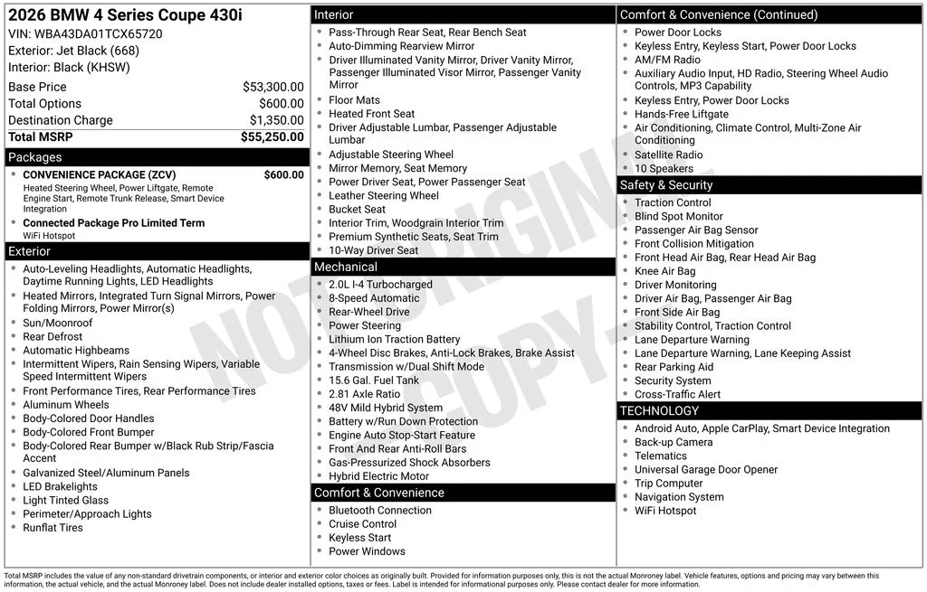 New 2026 Black BMW 430i image 6