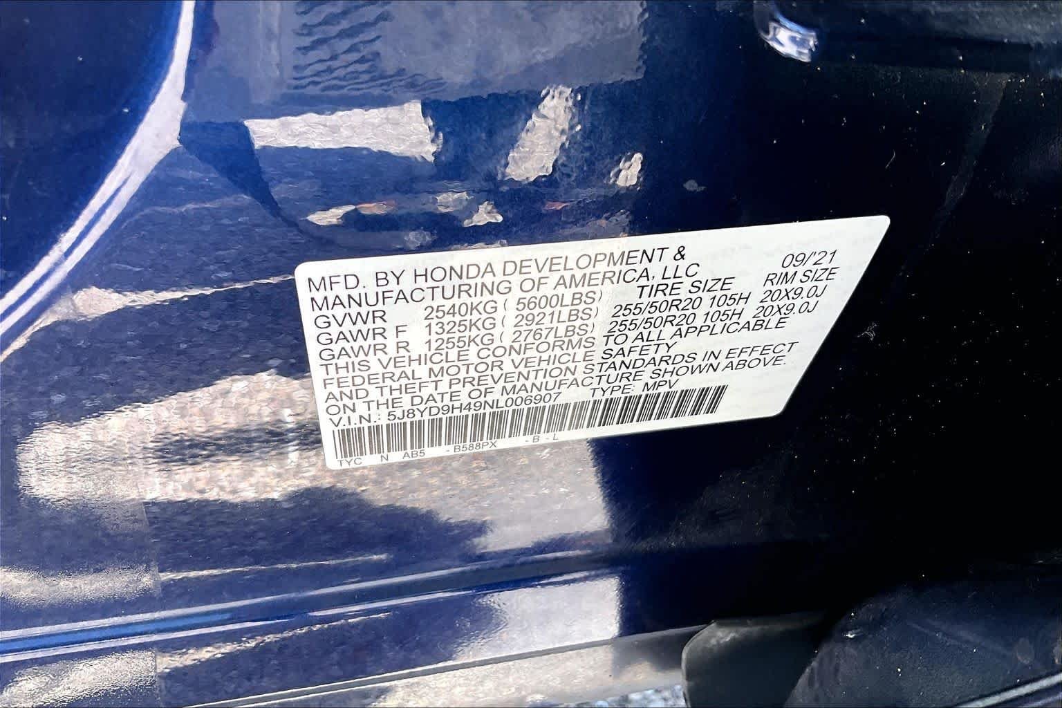 Used 2022 Fathom Blue Pearl Acura w/Technology Package image 35