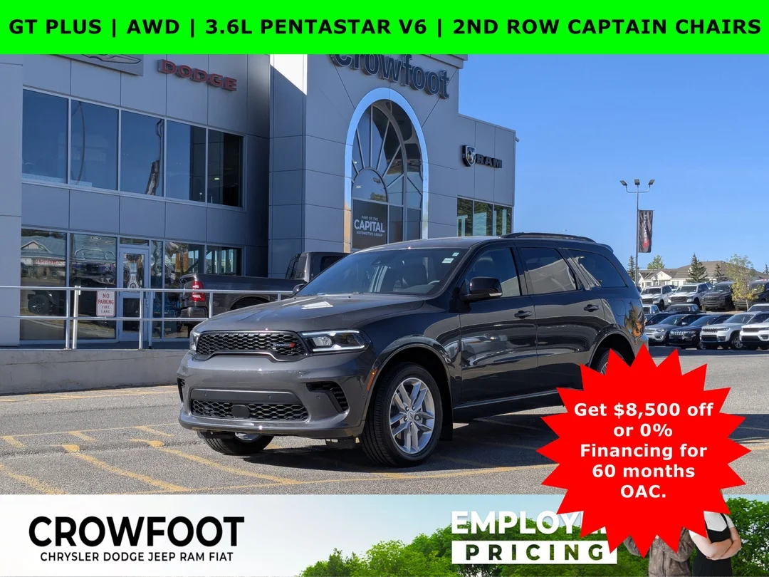 New 2026 Grey Dodge GT Plus - - AWD - 7 Passenger - Heated/Ventilated Seats & More! image 1