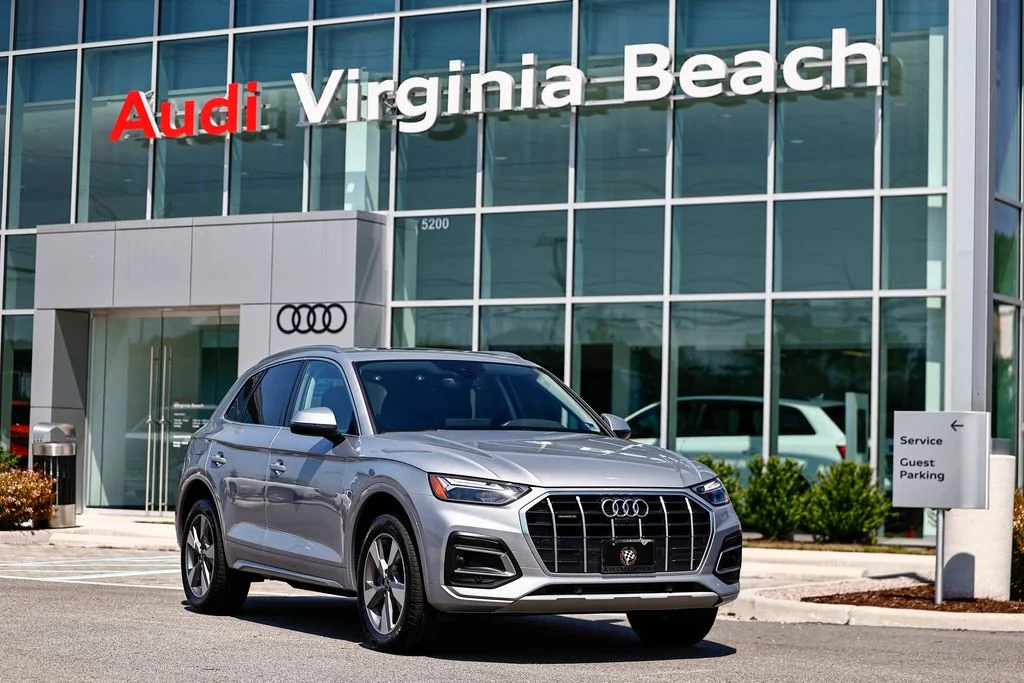 Certified Used 2023 Florett Silver Metallic Audi 40 Premium Plus image 1