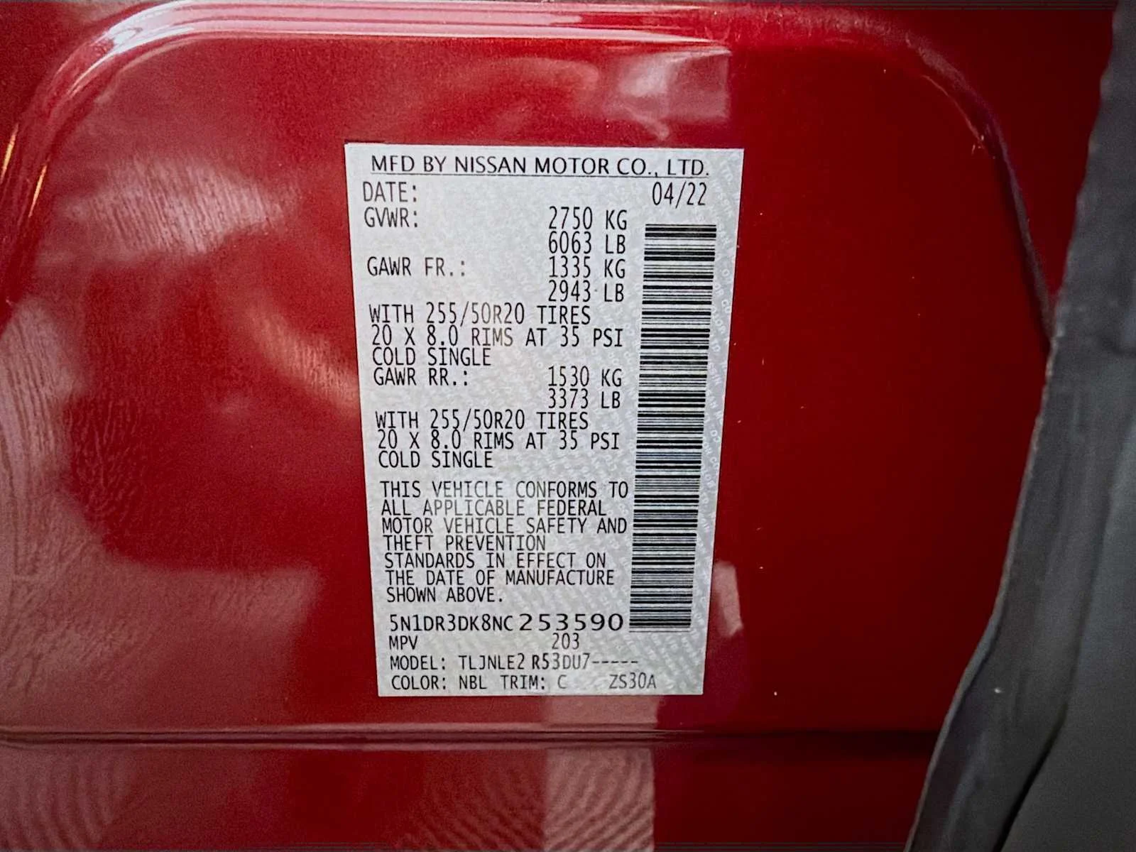 Certified Used 2022 Scarlet Ember Tintcoat Nissan Platinum image 32
