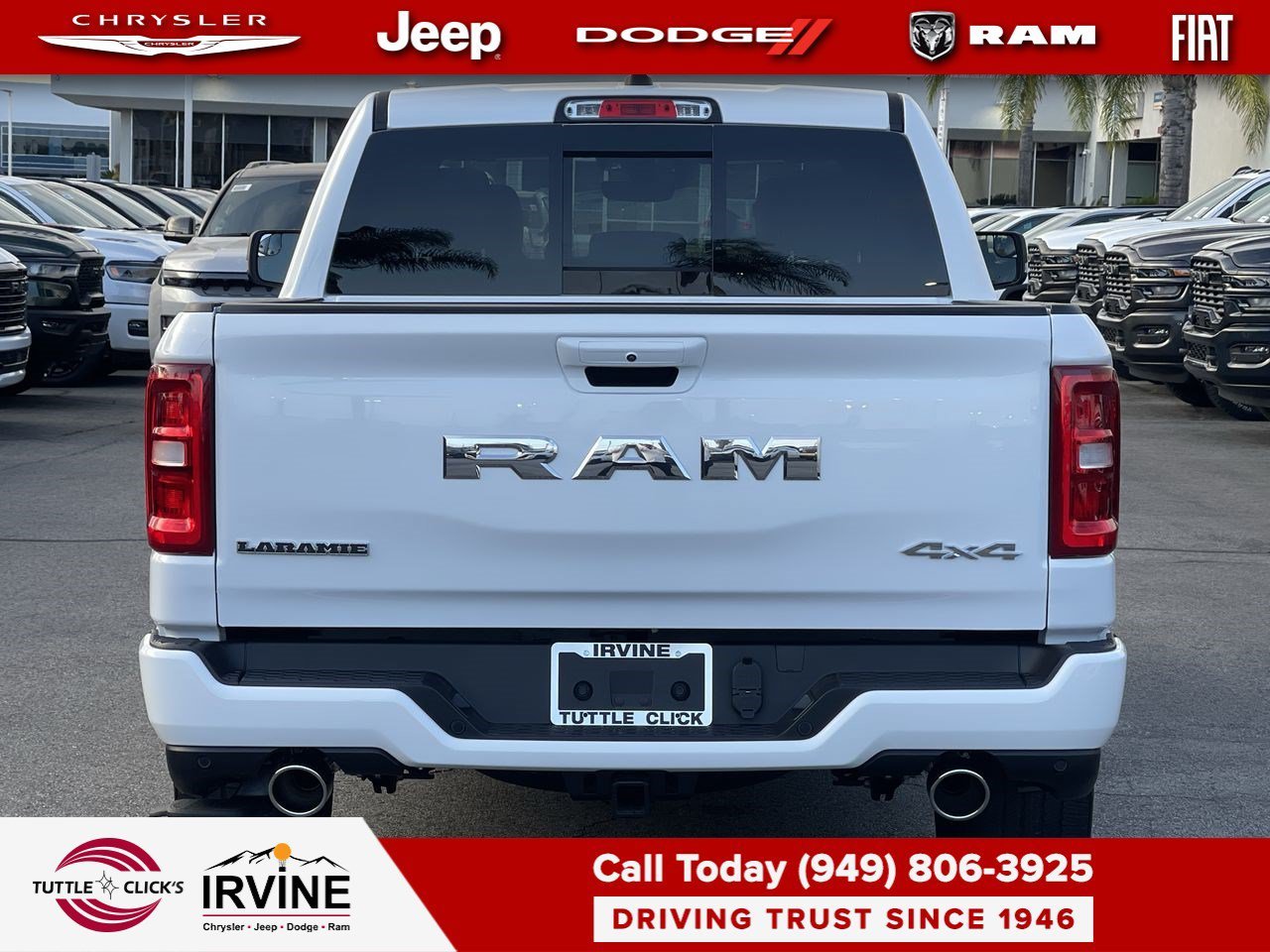 New 2026 Bright White Clear-Coat Exterior Paint RAM Laramie image 5