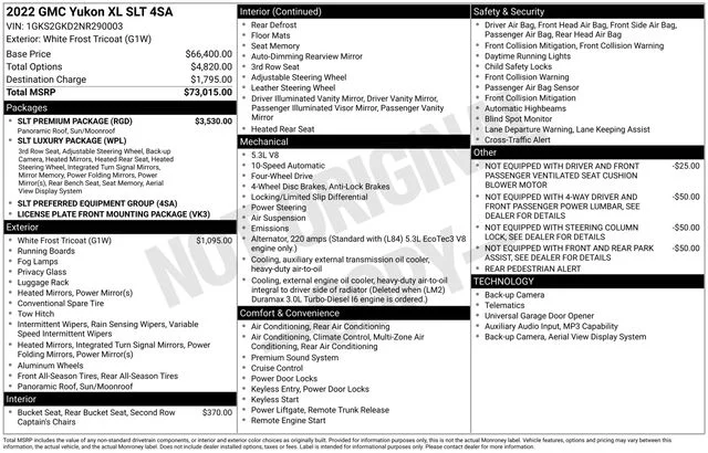 Certified Used 2022 White Frost Tri-Coat GMC SLT image 38