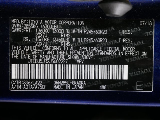 Used 2018 Nautical Blue Metallic Toyota Limited image 34