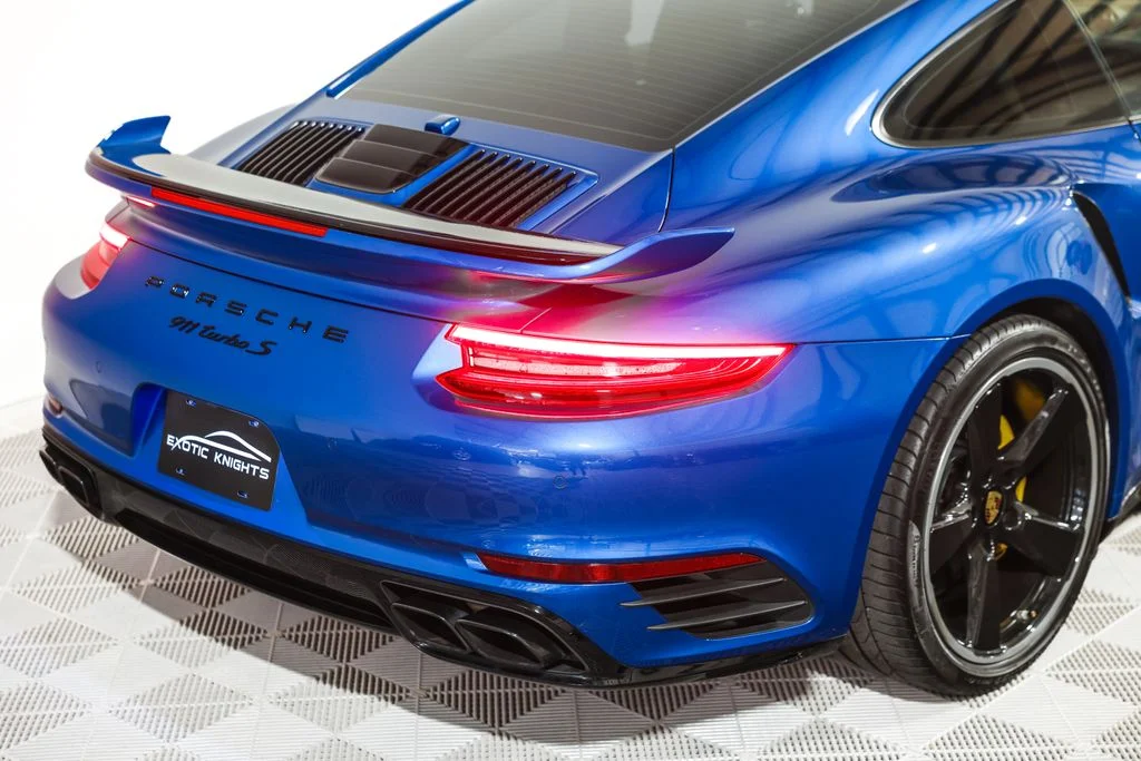 Used 2018 Blue Porsche Turbo S image 8