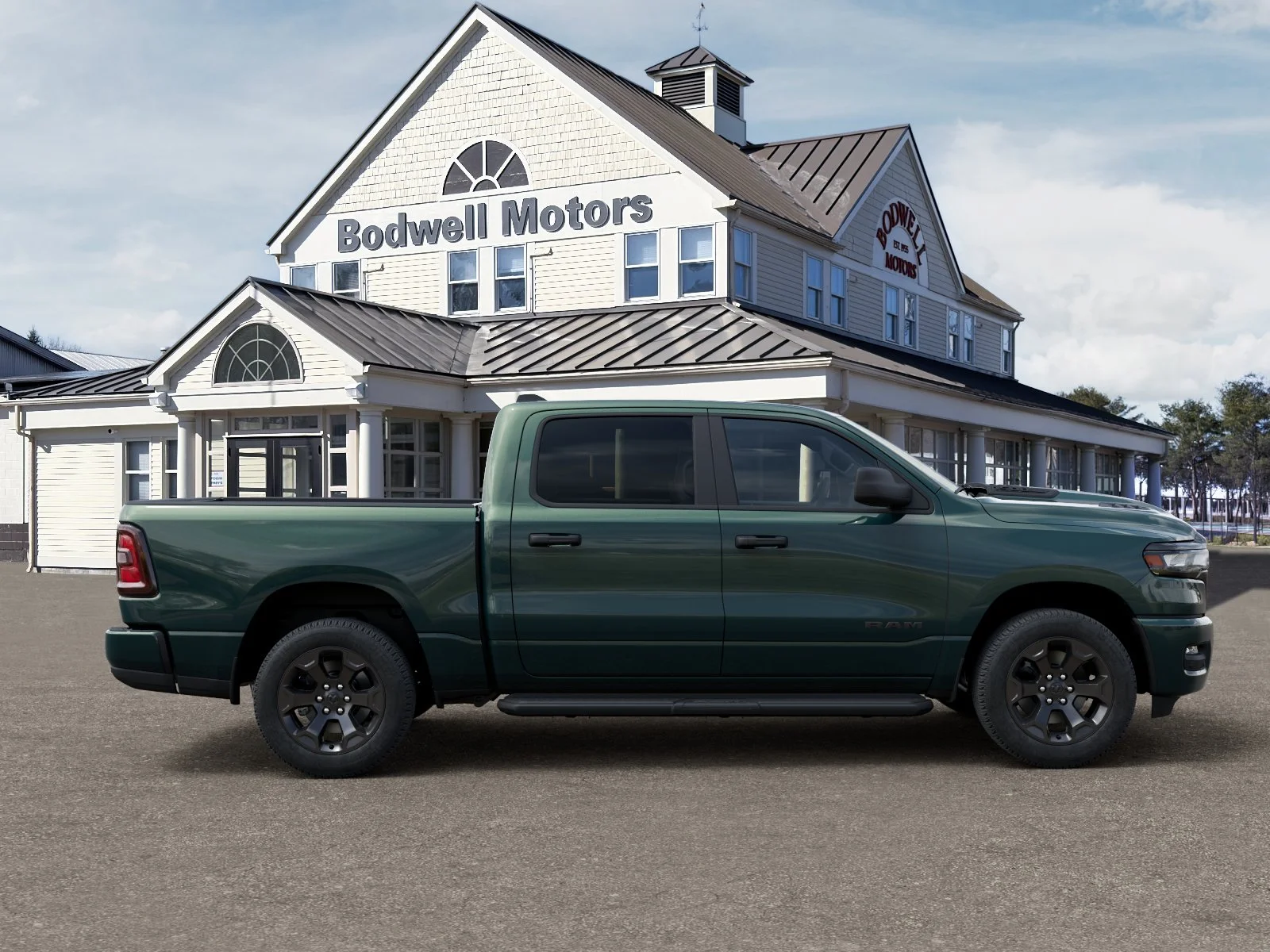 New 2026 Serrano-Green Metallic Exterior Paint RAM Express Crew Cab 4x4 5