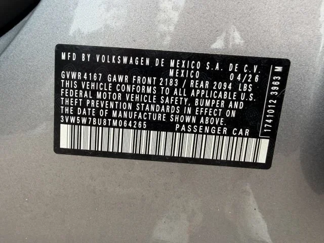 New 2026 Silver Metallic Volkswagen S image 36